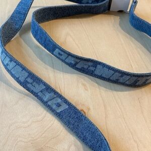 Off White Blue Denim Buckle Belt